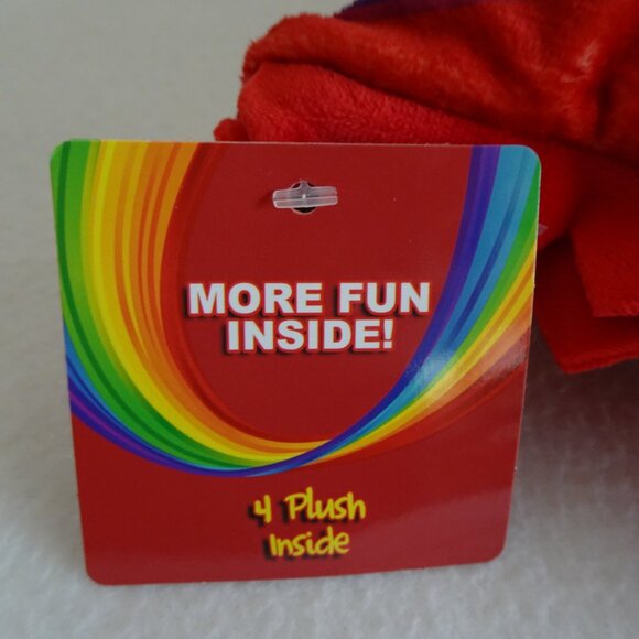 Skittles Red Throw Pillow Mini Plush Candy Pieces Inside Iscream Zipper - Picture 5 of 7